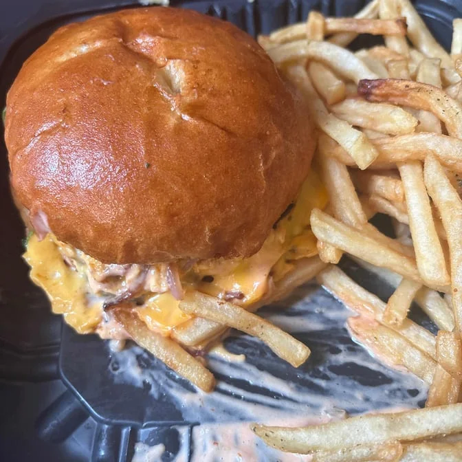 City Social burger and fries